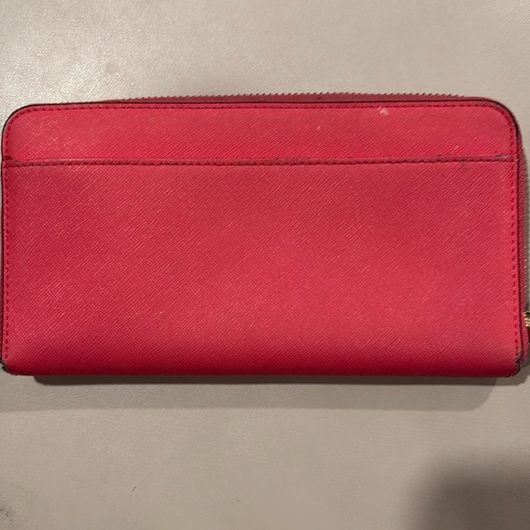Kate Spade Pink Saffiano Leather Wristlet Clutch - Picture 1 of 7